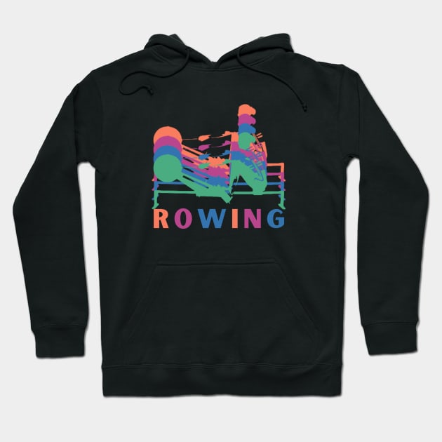 Women's rowing tee Hoodie by RowingParadise